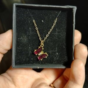 Purple Butterfly Neckalace
